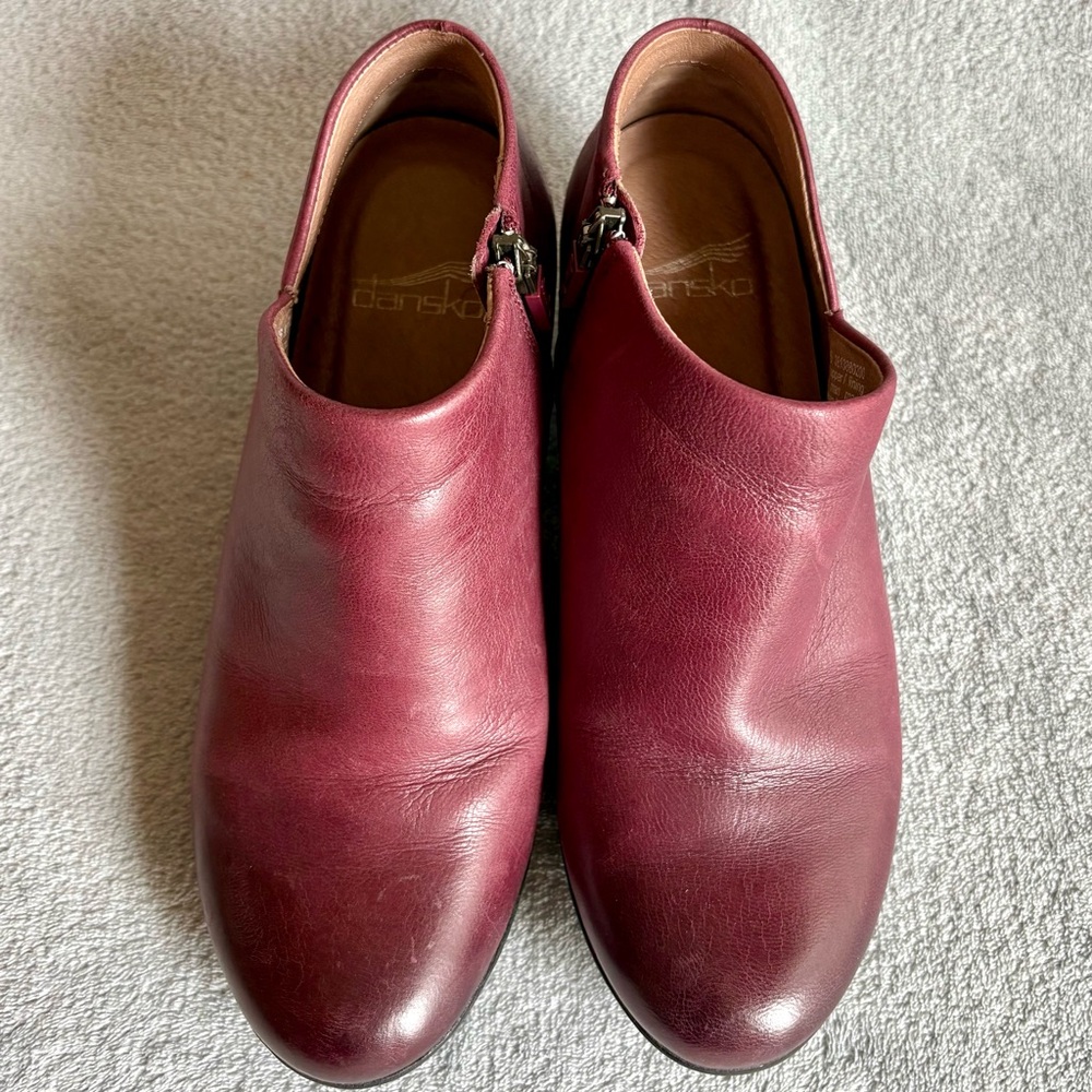 Dansko Raina burnished leather booties wine red‎ - Picture 10 of 13